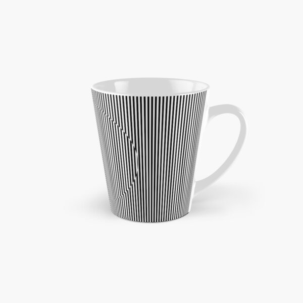 Optical art: flat parallel stripes create a moving circle Tall Mug