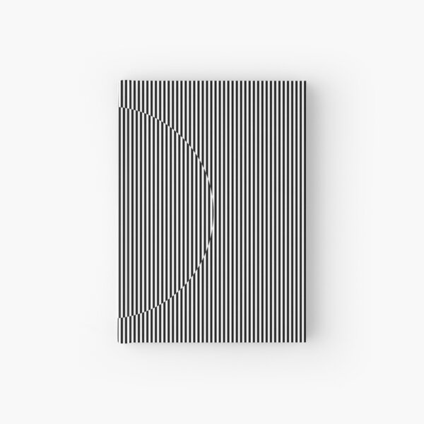 Optical art: flat parallel stripes create a moving circle Hardcover Journal