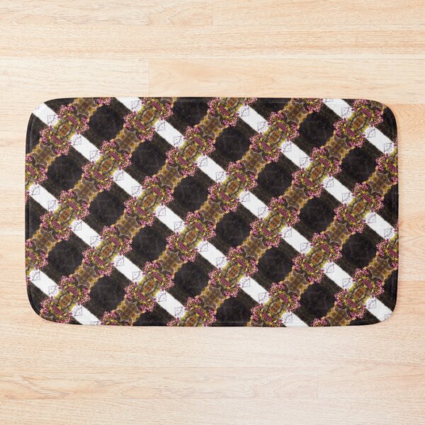 Item preview, red Malus 'Radiant' crab apple blossoms #9  diagonal pattern designed and sold by Dawna Morton.