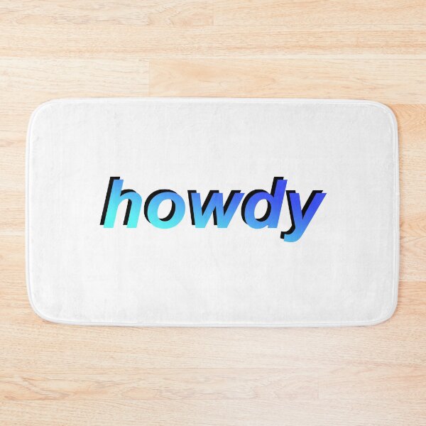 Item preview, howdy – cyan/blue designed and sold by dalvago.