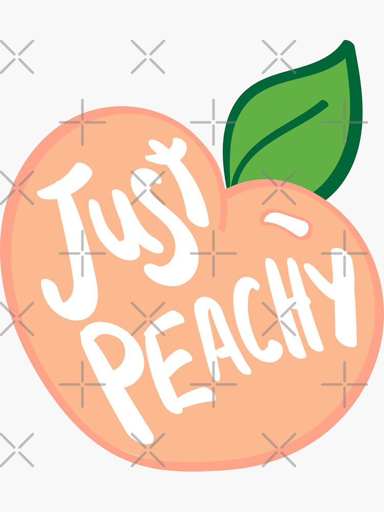 "Just Peachy" Sticker For Sale By LFariaDesign | Redbubble