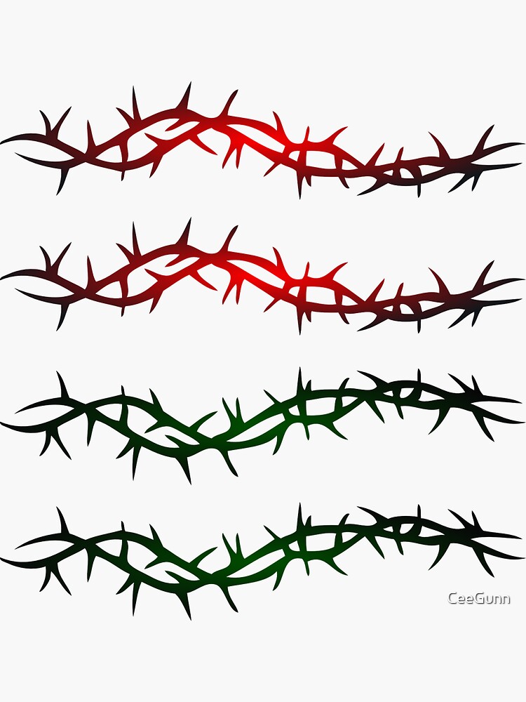 "Vines with Thorns Sticker Set" Sticker for Sale by CeeGunn Redbubble