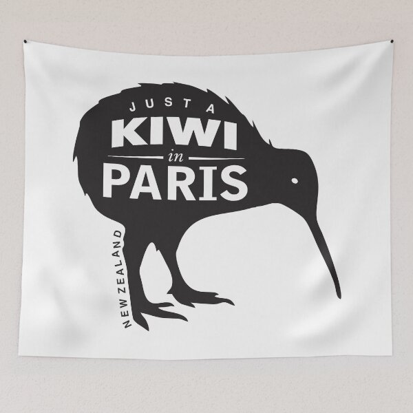 Item preview, Just a Kiwi in Paris, Black designed and sold by Kiwidom.