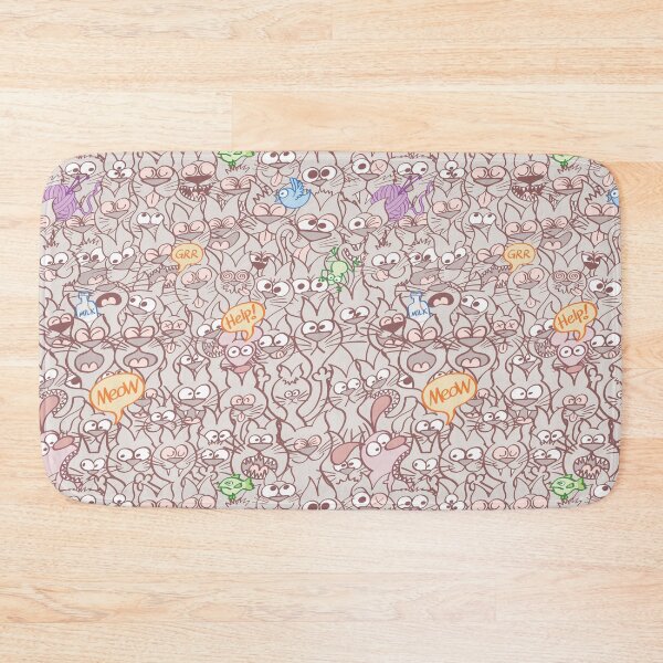 Item preview, A seamless pattern world crowded with funny cats designed and sold by Zoo-co.