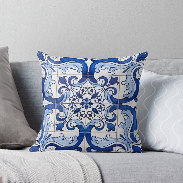 Artikel-Vorschau von Antikes klassisches Lissabon-blaues Azulejo-Fliesen-Blumenmuster, designt und verkauft von WheresMyMojo.
