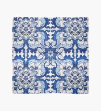Antique Azulejo Tile Floral Pattern Scarf