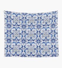 Antikes Azulejo-Fliesen-Blumenmuster Wandbehang