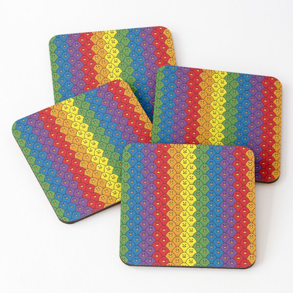 Item preview, Rainbow Coloured Chicks in Vertical Double Rows designed and sold by CleverPencil.