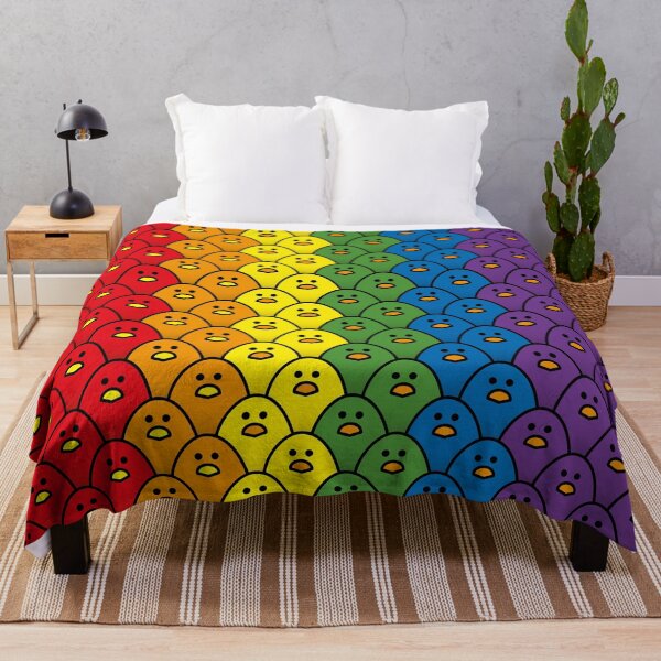 Item preview, Bold Rainbow Coloured Chicks in Vertical Double Rows designed and sold by CleverPencil.