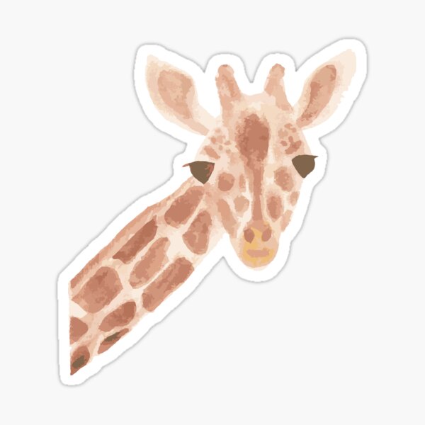 Watercolor Giraffe portrait Sticker