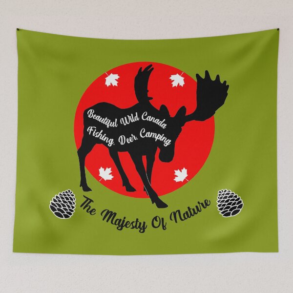 Item preview, Wild Canada - Canadian National Parks - Fishing Deer Nature - Love Canada - Respect Nature designed and sold by happygiftideas.