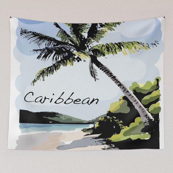Item preview, Caribbean Tropical Beach designed and sold by TheJoeyStudio.