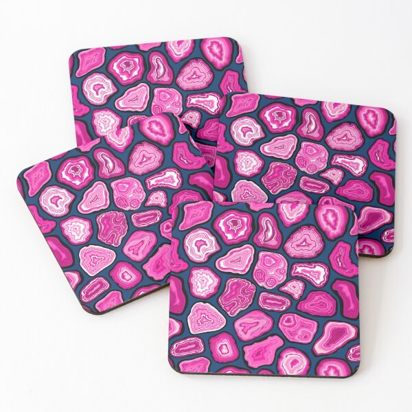 Item preview, Pink agate slices designed and sold by Katerina Mitkova Kirilova.
