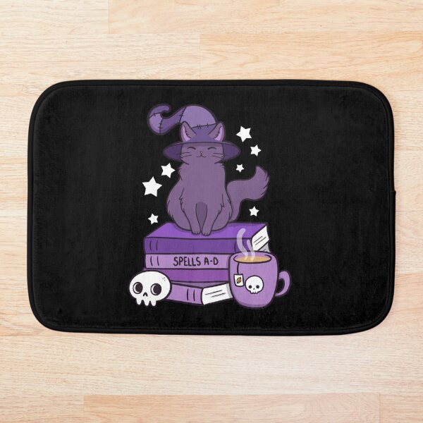 Feline Familiar 02 // Black | Nikury Bath Mat