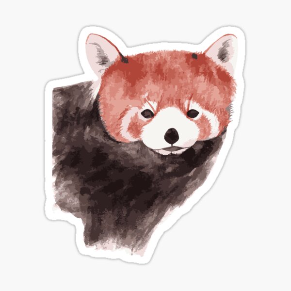 Watercolor Red Panda portrait Sticker