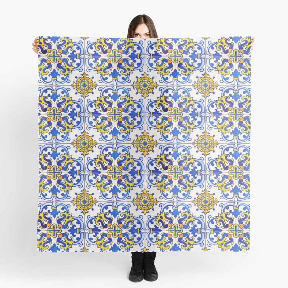 Vintage Azulejos Tile Scarf