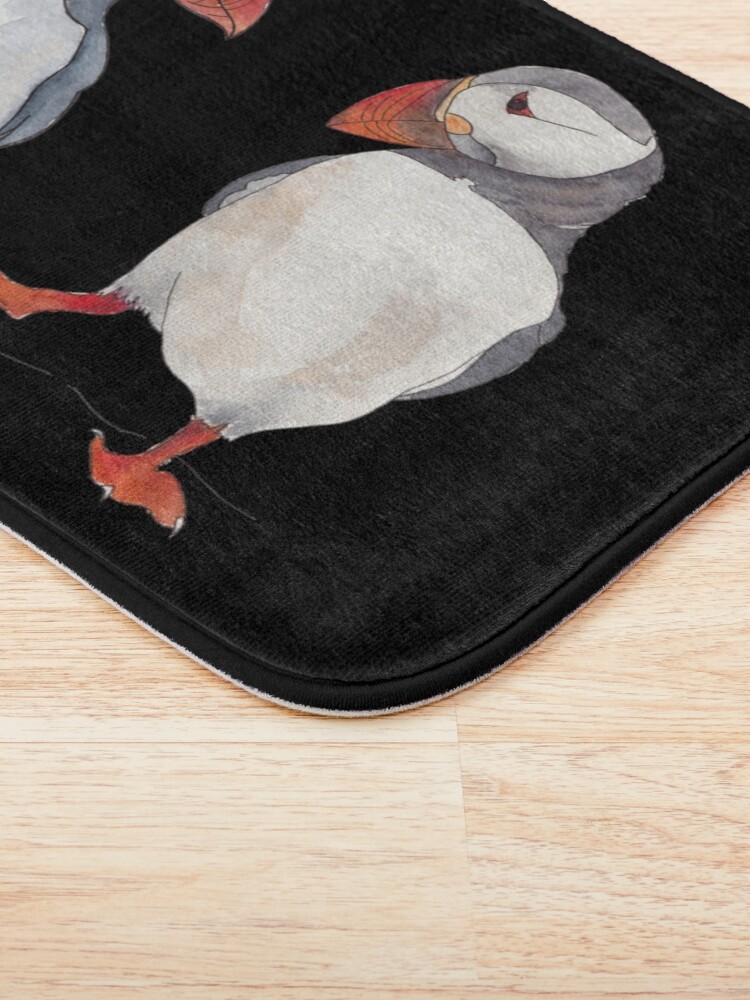 Alternate view of Puffin friends dancing - illustration Bath Mat