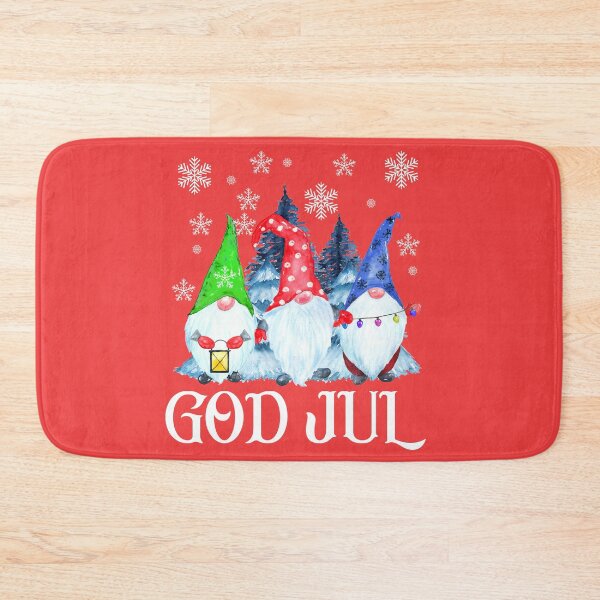 Item preview, God Jul Nordic Gnomes Tomte Nisse Scandinavian Swedish norwegian Christmas designed and sold by funnytshirtemp.