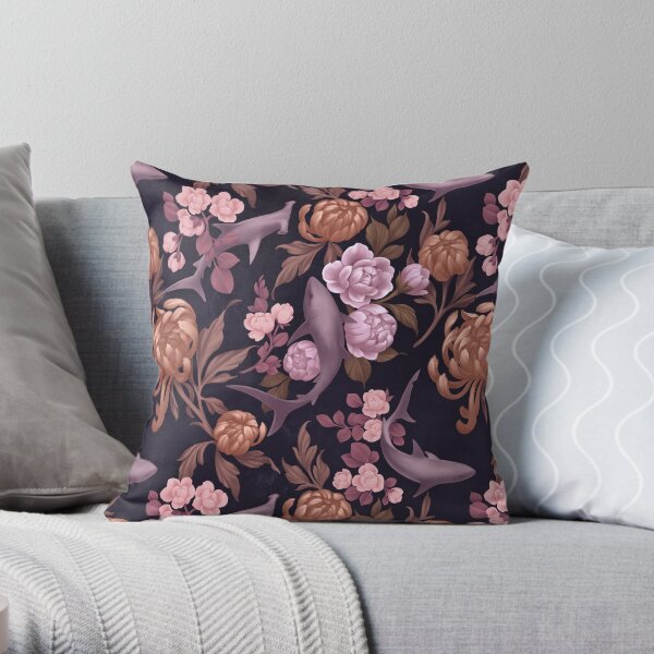 Botanische Haie (Pink und Gold) Dekokissen