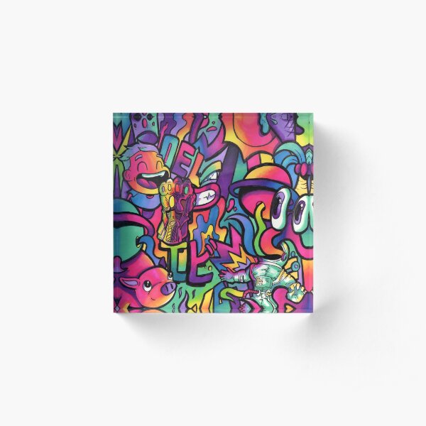 C H A M E L E O N // Copic Marker Doodle Acrylic Block