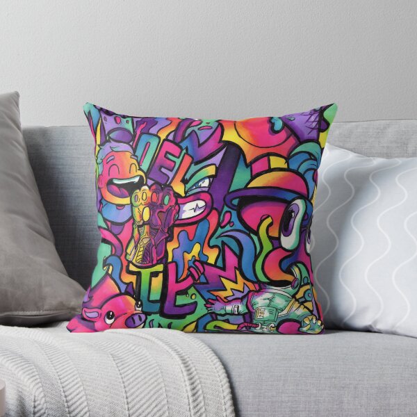 C H A M E L E O N // Doodle de marqueur Copic Coussin