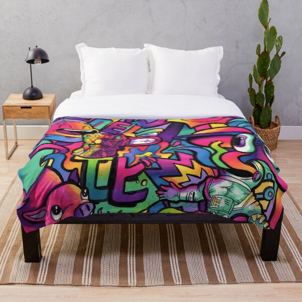 C H A M E L E O N // Copic Marker Doodle Throw Blanket