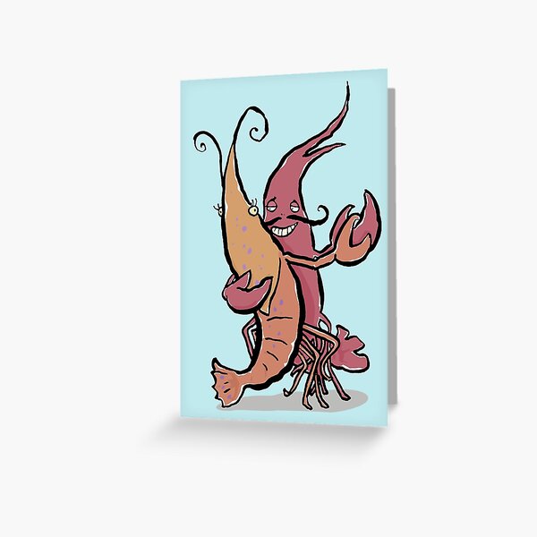 swaying lobsters Greeting Card