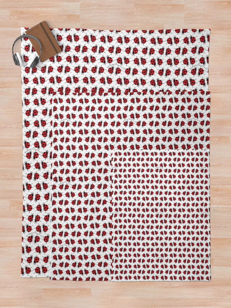 Thumbnail 5 of 6, Throw Blanket, Ladybugs Pattern designed and sold by Roberta Angiolani.