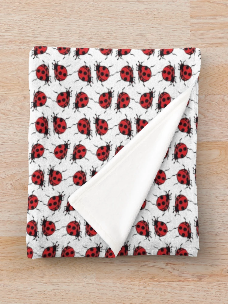 Thumbnail 3 of 6, Throw Blanket, Ladybugs Pattern designed and sold by Roberta Angiolani.