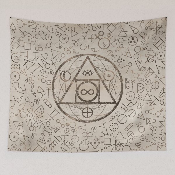 Item preview, Philosopher's stone symbol and Alchemical  pattern #3 designed and sold by k9printart.