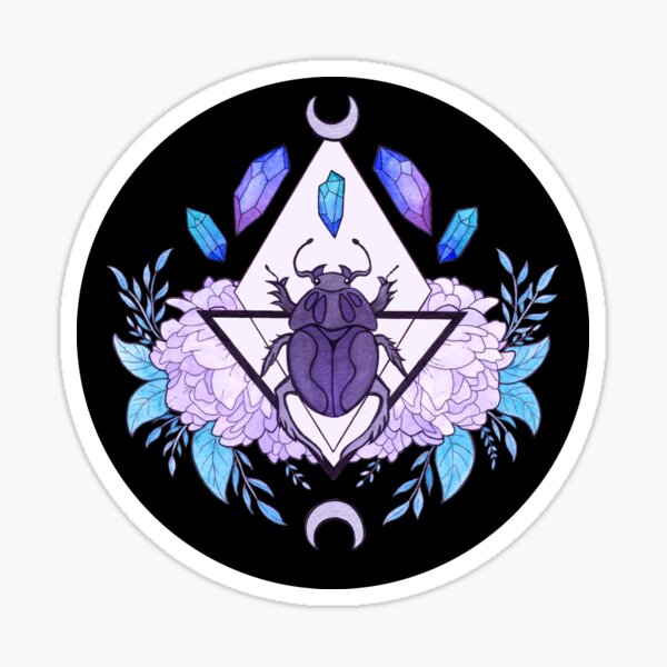 Scarab Queen // Black | Nikury Sticker by nikury | Redbubble Scarab Queen // Black | Nikury Sticker by nikury