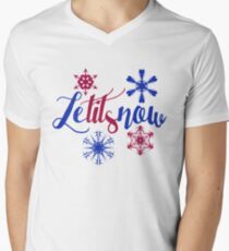 Lass es schneien Lass es schneien T-Shirt mit V-Ausschnitt