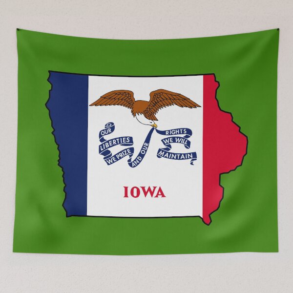 Item preview, U.S. STATE FLAGS/OUTLINES - IOWA designed and sold by WOOFANG.