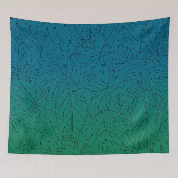 Item preview, Leaf collage Aqua fade designed and sold by onjcdesign.