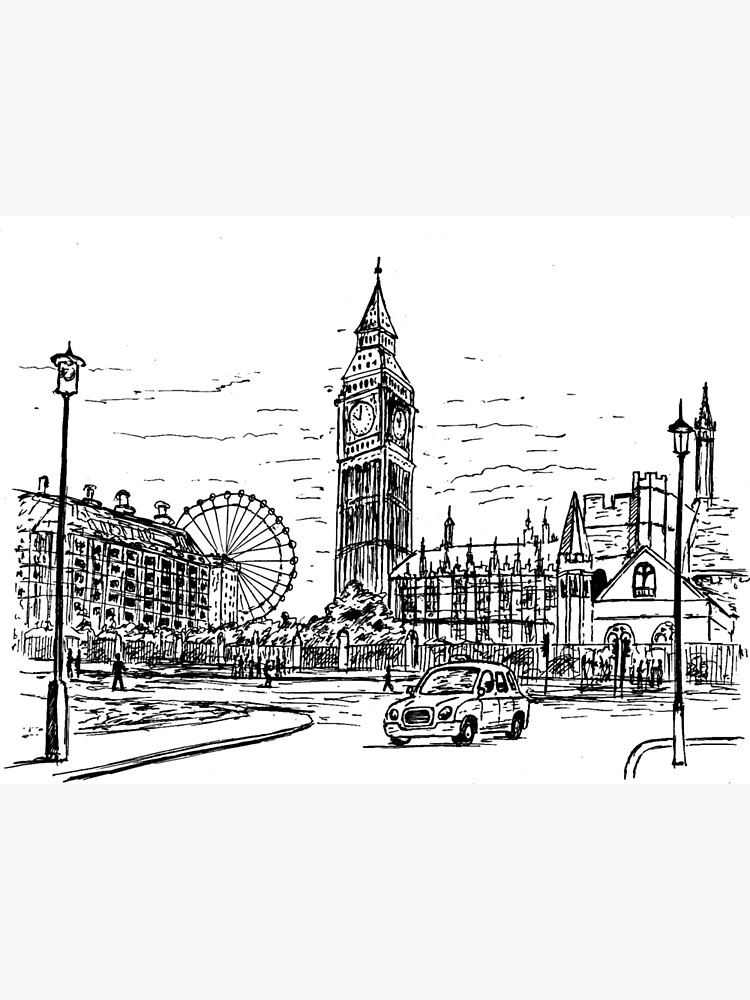 London Big Ben Poster By Artmeraki Redbubble