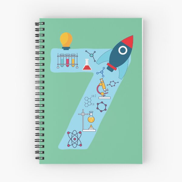 Item preview, Youth Blue Number #7 Years Old print Science Birthday Kids designed and sold by doodabobs.