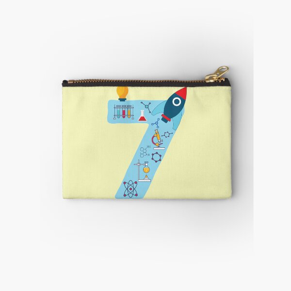 Item preview, Youth Blue Number #7 Years Old print Science Birthday Kids designed and sold by doodabobs.
