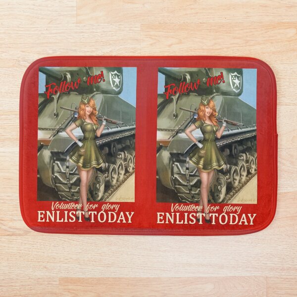 Enlist Today, Empira Glory, Pin up Girl Bath Mat
