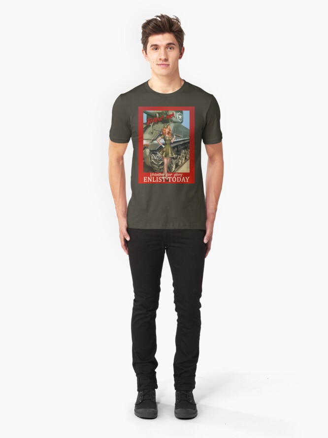 Alternate view of Enlist Today, Empira Glory, Pin up Girl Slim Fit T-Shirt