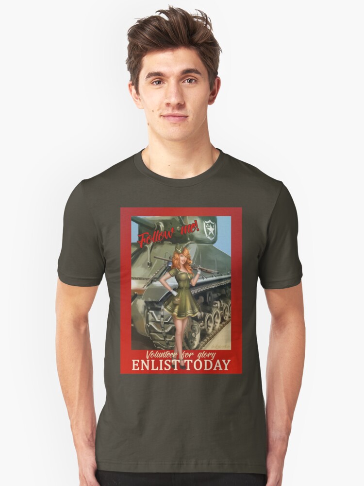 Alternate view of Enlist Today, Empira Glory, Pin up Girl Slim Fit T-Shirt