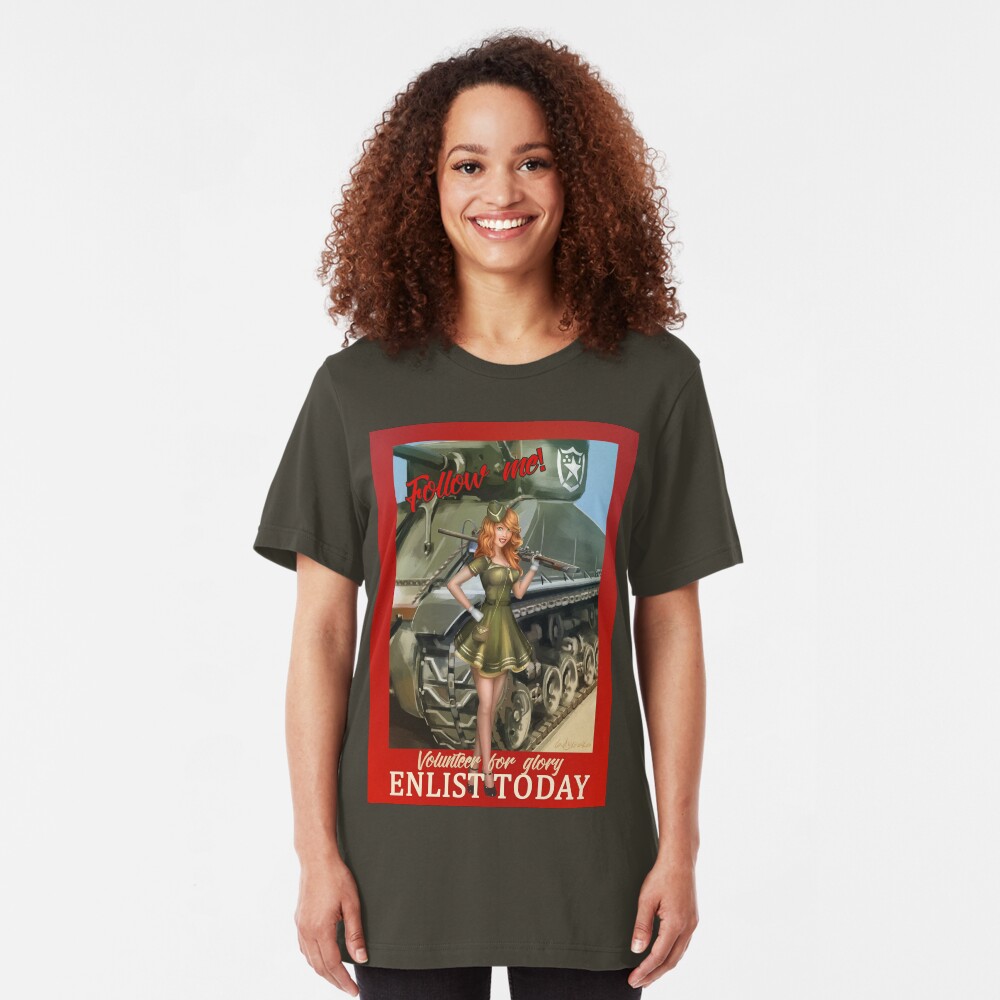Enlist Today, Empira Glory, Pin up Girl Slim Fit T-Shirt