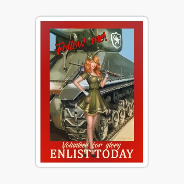 Enlist Today, Empira Glory, Pin up Girl Sticker