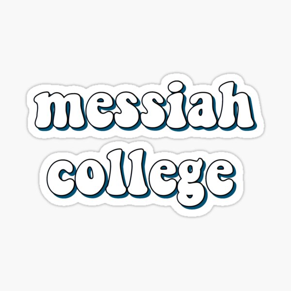 messiah college pixel script sticker Sticker for Sale by Rocky