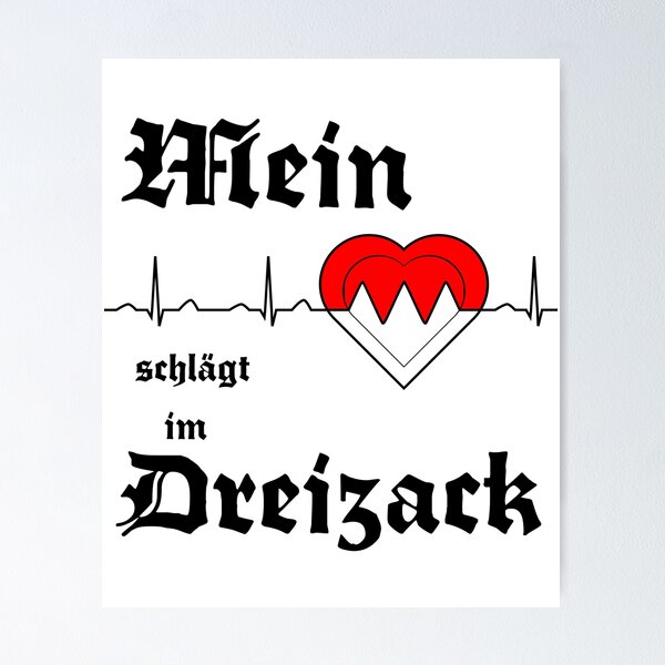 Artikelvorschau, Mein Herz schlägt im Dreizack Herzschlag Frankenflagge Kärwa entworfen und verkauft von Andreas-Jaeger.