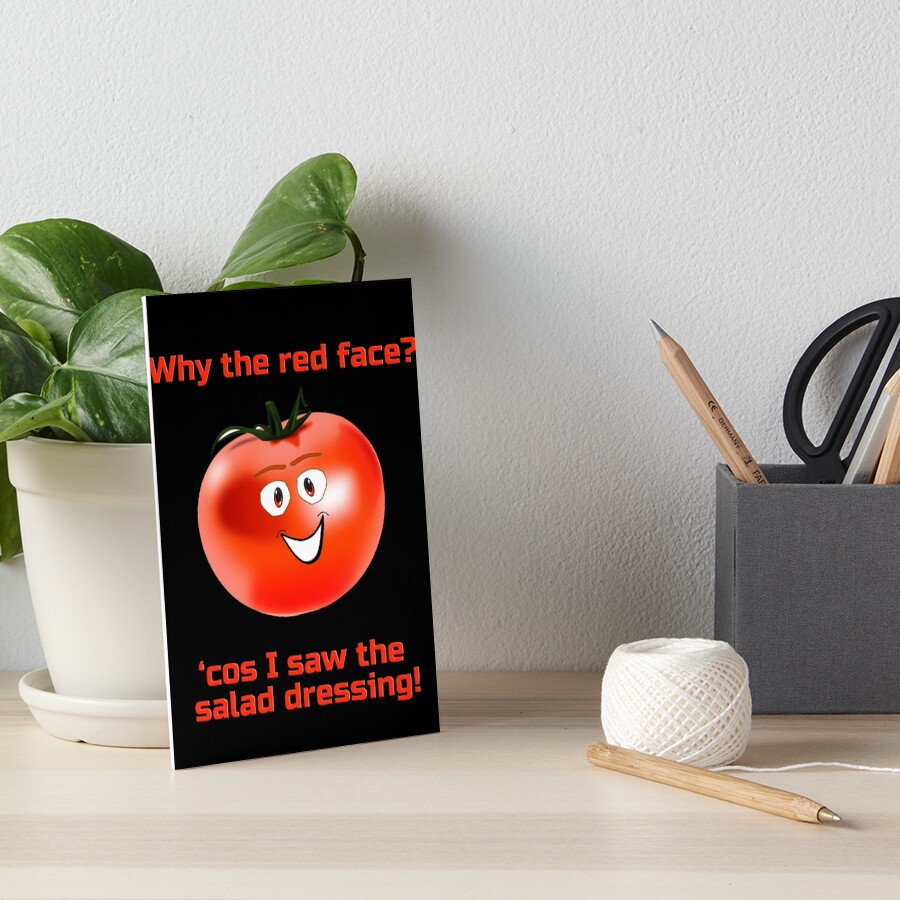 "Embarrassed Tomato Why The Red Face Salad Dressing Nude