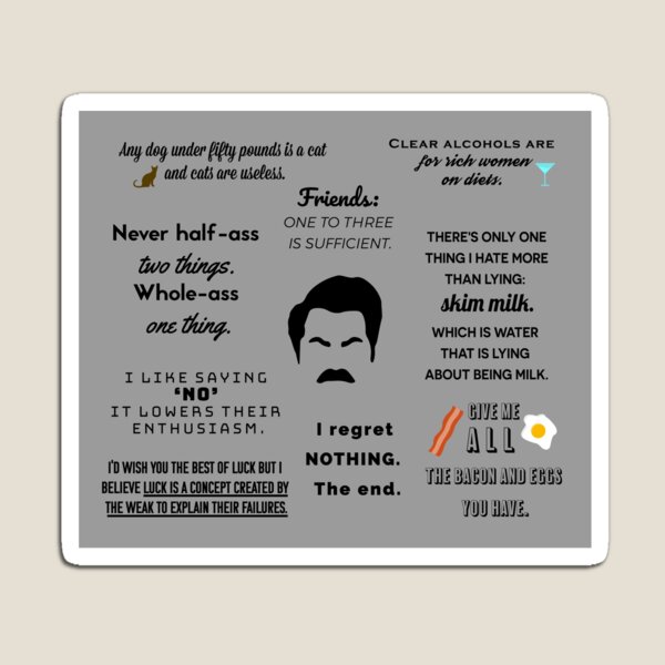 Ron Swanson - Quotes Magnet