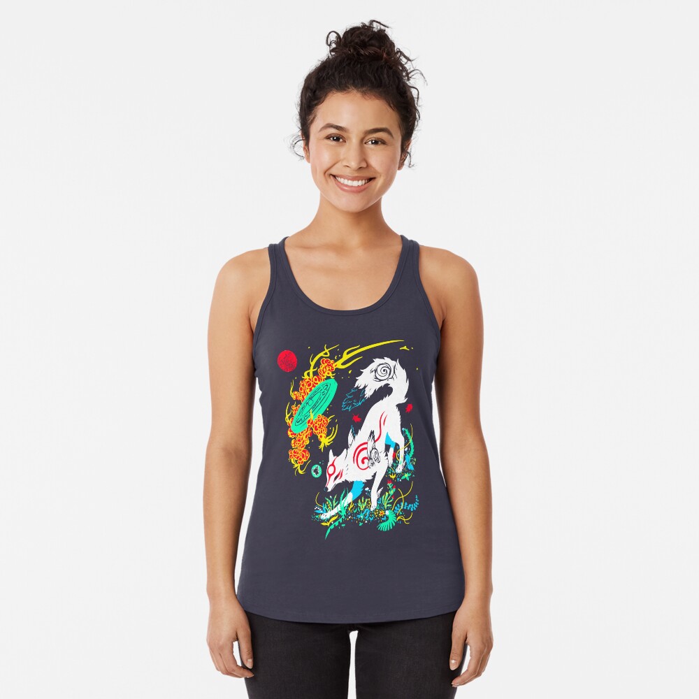 Kami of the Rising Sun Racerback Tank Top
