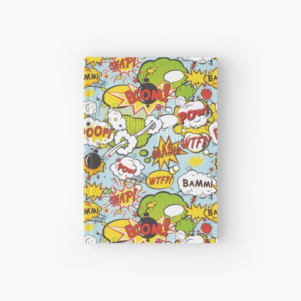 Comic POW BAMM BOOM POOF WTF Muster 1 Notizbuch