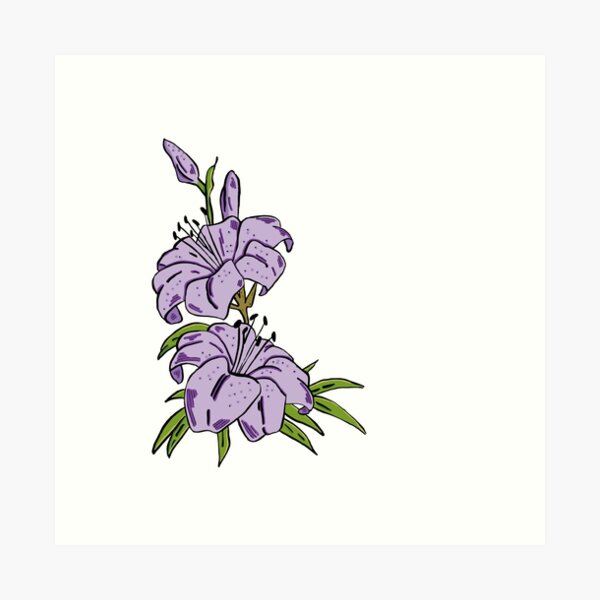 Purple Flowers Art Print