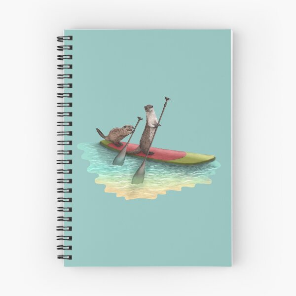 Item preview, Beavers and Otters stand up paddling in the sea designed and sold by Sina Holste.
